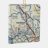 Healdsburg CA Classic Karte Keramikornament (Rechts)