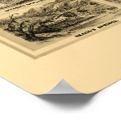 Healdsburg, CA Panorama Karte - 1876 Poster (Ecke)