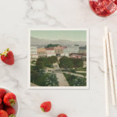 Healdsburg CA Plaza Postcard Serviette (Beispiel)