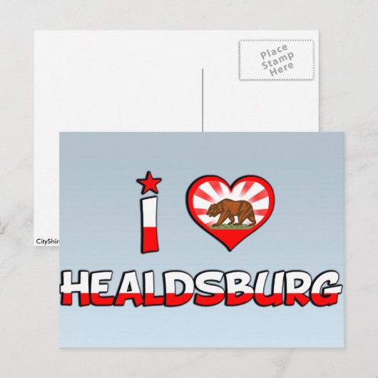 Healdsburg, CA Postkarte (Vorne/Hinten)