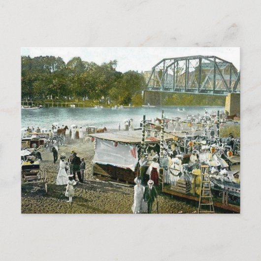 Healdsburg, CA Russian River 1908 Postkarte (Vorderseite)