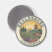 Healdsburg California Reise Magnet (Vorderseite/Rückseite)