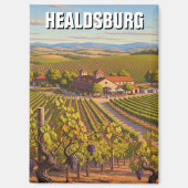 Healdsburg California Travel Magnet (Vorderseite)
