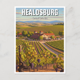 Healdsburg California Travel Postkarte