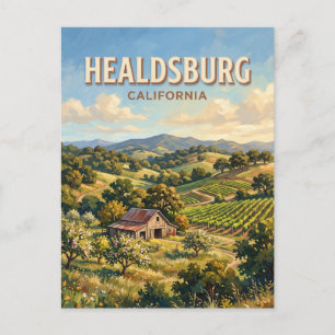 Healdsburg Farm and Orchard Country Kalifornien Postkarte