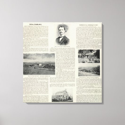 Healdsburg, Kalifornien Leinwanddruck (Vorderseite)