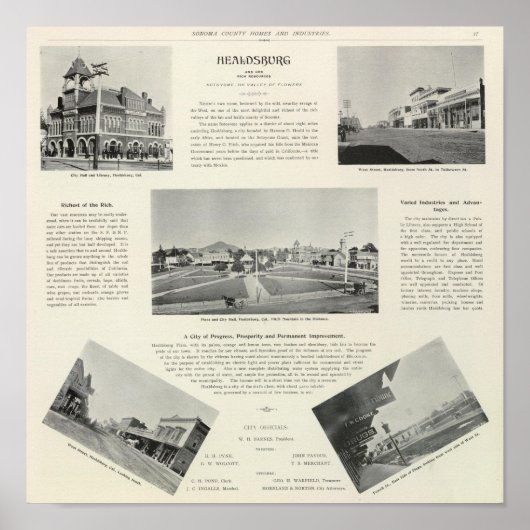 Healdsburg, Kalifornien Poster (Vorne)