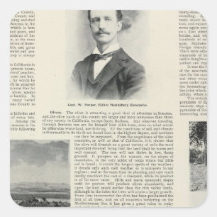 Healdsburg, Kalifornien Quadratischer Aufkleber