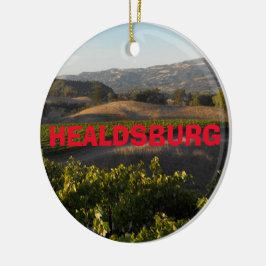 Healdsburg Wein-Land-Weihnachtsverzierung Keramik Ornament
