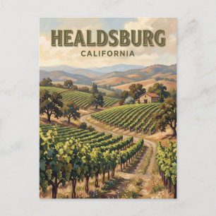 Healdsburg-Weinberge Kalifornien Postkarte