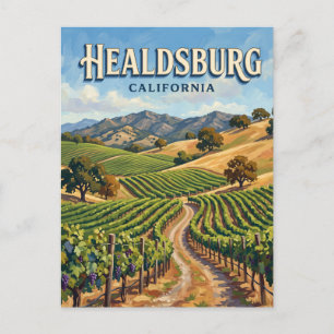 Healdsburg Wine Country Weinberg Kalifornien Postkarte