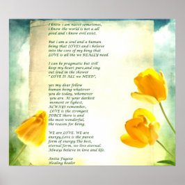 Healer Anita Fugoso's Brief über die Liebe auf Vin Poster