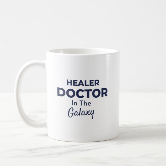 Healer Doctor in the Galaxy Typography Design Kaffeetasse (Links)