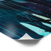 Healer Octopus Skull Hexchy AI Art Semi Gloss Poster (Ecke)