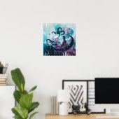 Healer Octopus Witchy Goth AI Art Matte Value Poster (Heimbüro)