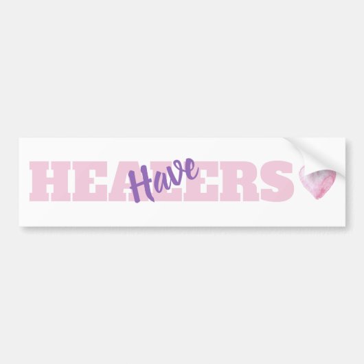 * Healers Have Heart Watercolor Reiki Healing Autoaufkleber (Vorne)