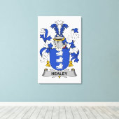 Healey Familienwappen Leinwanddruck (Insitu (Holzboden))