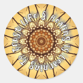 Healing Affirmation-Aufkleber Runder Aufkleber