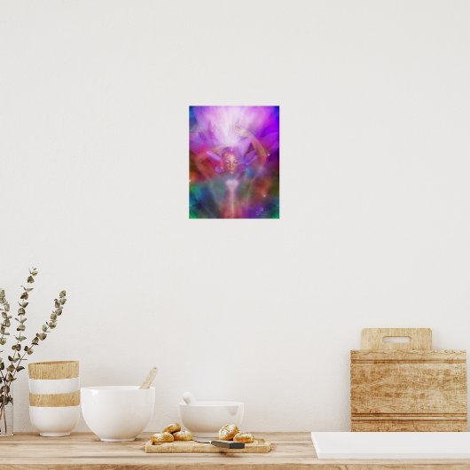 Healing Crown Chakra Art Poster/Print Poster (Küche)
