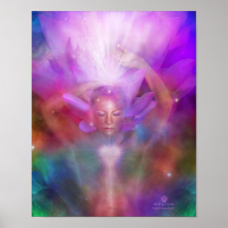 Healing Crown Chakra Art Poster/Print Poster