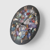 Healing Crystal/Stone Clock Runde Wanduhr (Winkel)