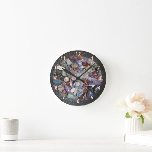 Healing Crystal/Stone Clock Runde Wanduhr (Zuhause)