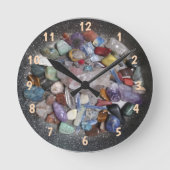 Healing Crystal/Stone Clock Runde Wanduhr (Vorderseite)