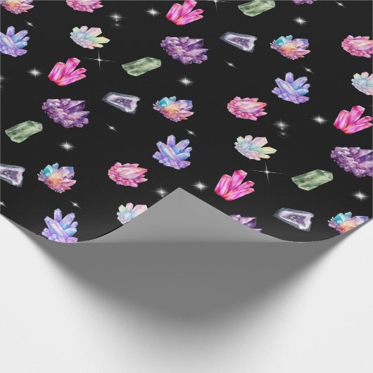 Healing Crystals Wrapping Paper Geschenkpapier (Ecke)