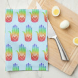Healing Händen Hamsa Hearts Palm Rainbow Muster Geschirrtuch<br><div class="desc">Dekorieren Sie Ihre Küche mit diesem süßen Handtuch. Macht ein großartiges Hauswärme- oder Hochzeitsgeschenk! Karo auch in meinem Shop für die passende Gegenhand. Sie können ihn anpassen und auch Text hinzufügen. Karo in meinem Shop für viel mehr Farben und Muster!</div>