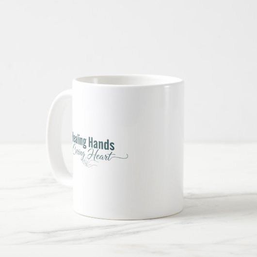 Healing Hands, Caring Heart Kaffeetasse (Vorderseite Links)