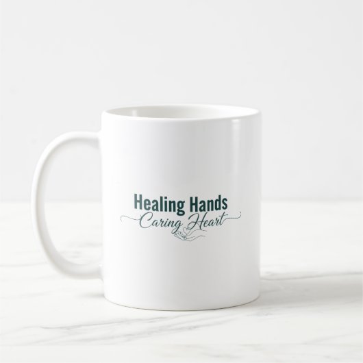 Healing Hands, Caring Heart Kaffeetasse (Links)