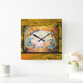 Healing Hands Quadratische Wanduhr (Zuhause)