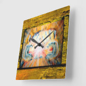 Healing Hands Quadratische Wanduhr (Winkel)