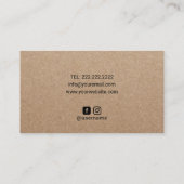 Healing Hands & Spine Chiropractic Rustic Kraft Visitenkarte (Rückseite)