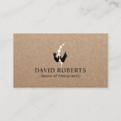 Healing Hands & Spine Chiropractic Rustic Kraft Visitenkarte (Vorderseite)