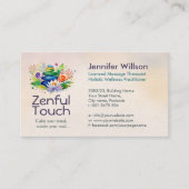 Healing Hands - Zen-Wellness-Center-Aquarellbilder Visitenkarte (Vorderseite)