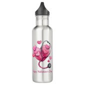 Healing Hearts Valentine Design Edelstahlflasche (Links)