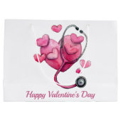 Healing Hearts Valentine Design Große Geschenktüte (Rückseite)