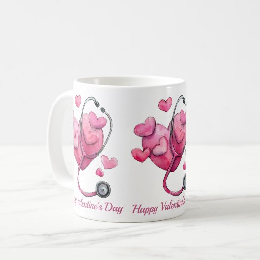 Healing Hearts Valentine Design Kaffeetasse (Vorderseite Links)