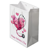 Healing Hearts Valentine Design Mittlere Geschenktüte (Rückseite Schrägansicht)