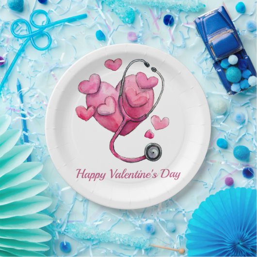 Healing Hearts Valentine Design Pappteller (Party)