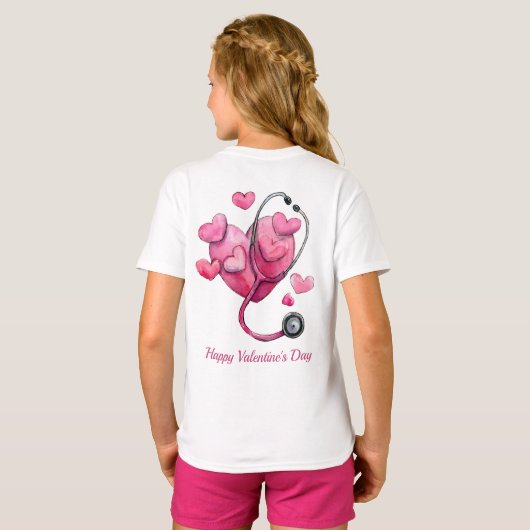 Healing Hearts Valentine Design T-Shirt (Schwarz voll)