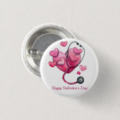Healing Hearts Valentins-Design Button (Vorne & Hinten)