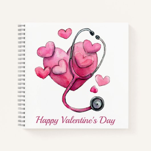 Healing Hearts Valentins-Design Notizblock (Vorderseite)