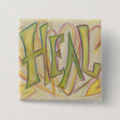 Healing Hearts Word Art Lapel Button-Buttone Button (Vorderseite)