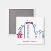 'Healing Isn't Linear' Cute Rollercoaster Magnet (Vorderseite/Rückseite)
