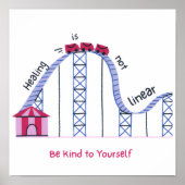 'Healing Isn't Linear' Health Awareness Poster  (Vorne)
