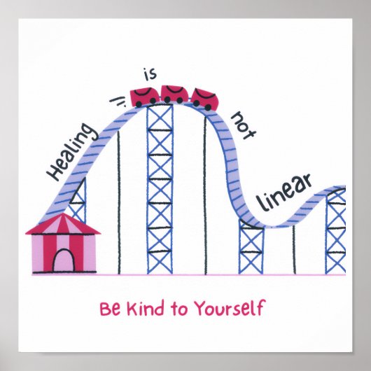 'Healing Isn't Linear' Health Awareness Poster  (Vorne)