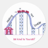 'Healing Isn't Linear' Self Compassion Sticker (Vorderseite)