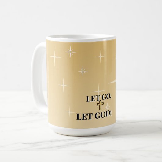 Healing Light Le Go Let God Cross Kaffeetasse (Vorderseite Links)